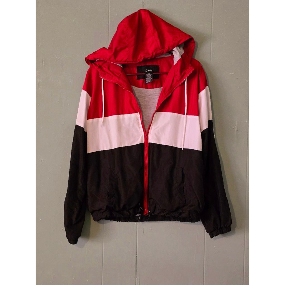 Womens Justify Jacket, M, Redish orange, white & Black